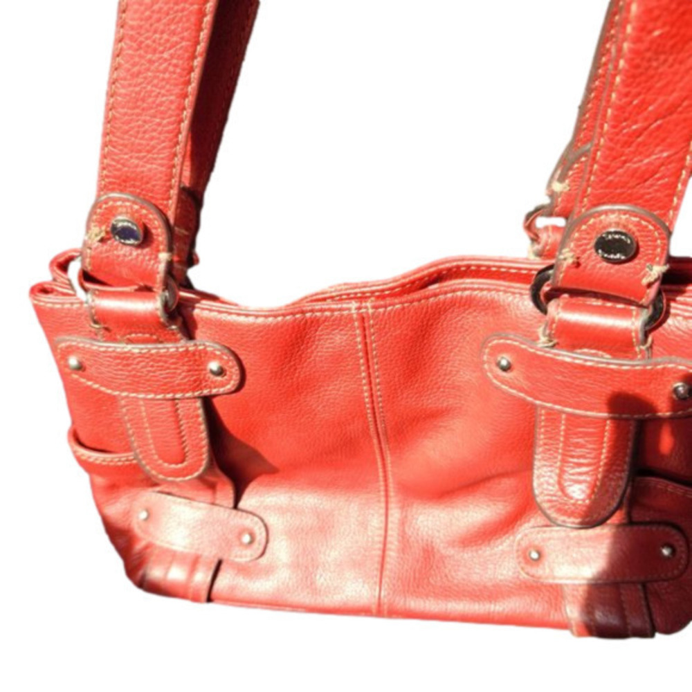 473. Beautiful Tiganello Red Leather Shoulder/Hand Bag
